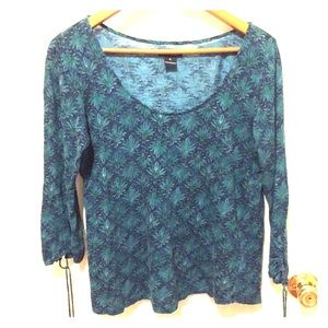 FINAL MARKDOW -- Lucky Brand 3/4 ruched tie sleeve